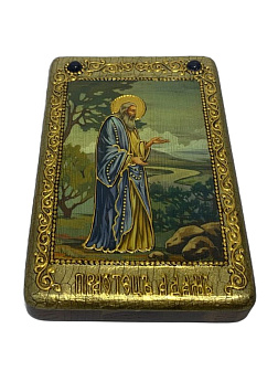 Настольная икона ''Святой праотец Адам'' на мореном дубе