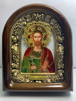 169 Именная икона Богдан (Феодот) Анкирский бисер дерево