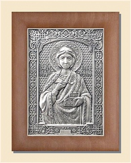Икона ПАНТЕЛЕИМОН Целитель, Великомученик (СЕРЕБРБРО)