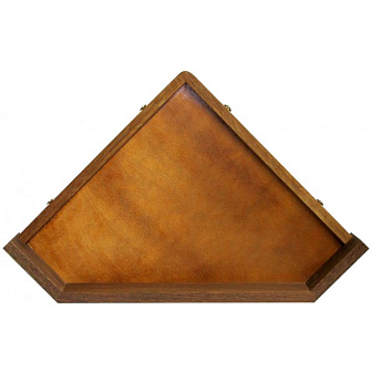 Полка для икон одноярусная угловая "Тайная вечерия", мореный дуб