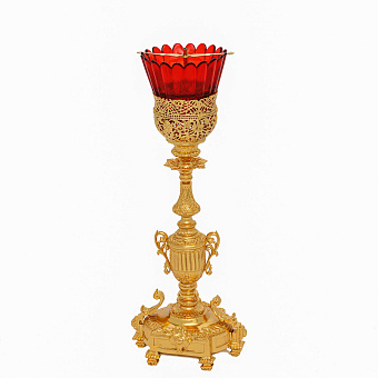 Лампада настольная с литым основанием № 3 золочение