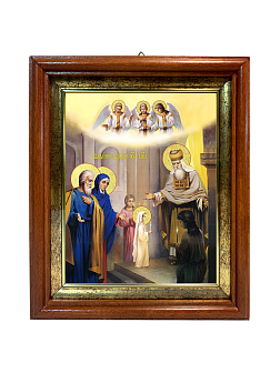 Икона "Введение во храм Пресвятой Богородицы" с золочением поталью, 05002-УЛ Икона "Введение во храм Пресвятой Богородицы" с золочением поталью, 05002-УЛ