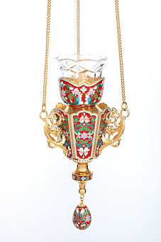 Лампада филигранная №39 эмаль / золочение