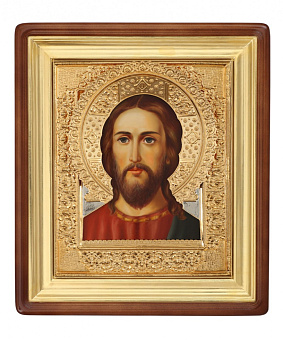 Икона живописная в киоте 40х50 масло, риза №209, киот №1 Спаситель