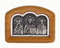 Икона Триптих Господь Вседержитель, Богородица, Николай Чудотворец