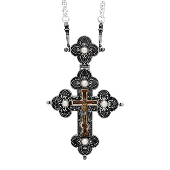 Крест наперсный №95 финифть серебро (УИН)