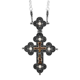 Крест наперсный №95 финифть серебро (УИН)