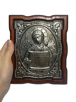 Икона Ангел Хранитель Благословение дома СЕРЕБРО нет эмали