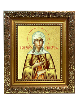 Икона "Ксения Петербуржская", св. блаж., с золочением поталью, 10029-УЛ