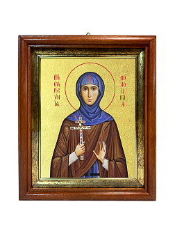 Икона "Евфросиния Полоцкая (княжна Предислава)", св. прп. Игумения, с золочением поталью, 10Е5-УЛ Икона "Евфросиния Полоцкая (княжна Предислава)", св. прп. Игумения, с золочением поталью, 10Е5-УЛ