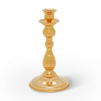 Подсвечник давленый №6 чеканка золочение Подсвечник давленый №6 чеканка золочение