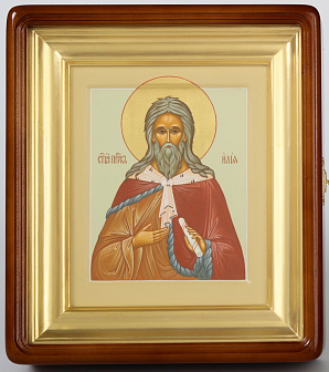 Икона живописная в киоте 18х24 масло, золоченый подрамник