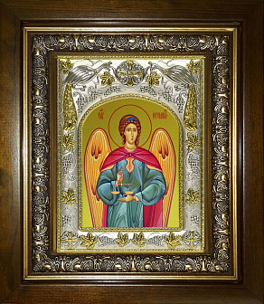 Икона освященная "Иеремиил Архангел", в киоте 20x24 см