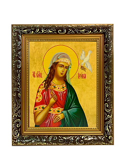 Именная икона Ирина Македонская Великомученица на холсте в киоте 083