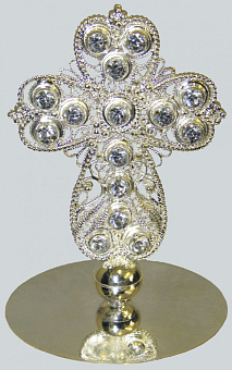 Крест на митру №1 филигранный / серебрение Крест на митру №1 филигранный / серебрение