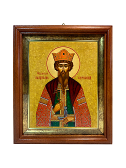 Именная икона Владислав Сербский Благоверный Князь на холсте в киоте 051 Именная икона Владислав Сербский Благоверный Князь на холсте в киоте 051