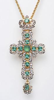 Крест наперсный №1491 / золочение / серебро (УИН) Крест наперсный №1491 / золочение / серебро (УИН)