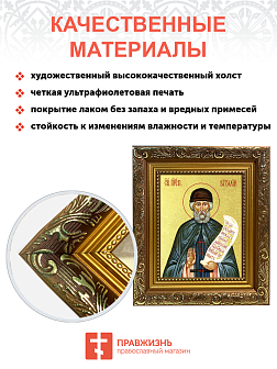 Икона "Виталий Александрийский", св. прп., с золочением поталью, 09В8-УЛ Икона "Виталий Александрийский", св. прп., с золочением поталью, 09В8-УЛ