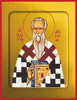 Икона ''Георгий Антиохийский святитель'' с золочением