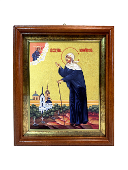 Икона "Ксения Петербуржская", св. блаж., с золочением поталью, 10028-УЛ