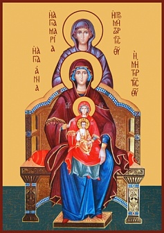 Икона ''Богородица со сродницами, праведными Анной и Марией''