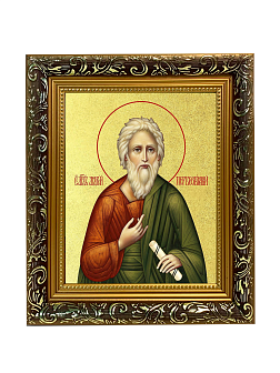 Икона "Андрей Первозванный", св. апостол, с золочением поталью, 09012-УЛ Икона "Андрей Первозванный", св. апостол, с золочением поталью, 09012-УЛ