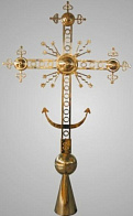 Крест на купол с шаром и конусом