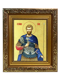 Икона "Иоанн Воин", св., с золочением поталью, 09И11-УЛ Икона "Иоанн Воин", св., с золочением поталью, 09И11-УЛ