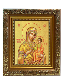 Икона Божией Матери "Иверская" с золочением поталью, 03028-УЛ