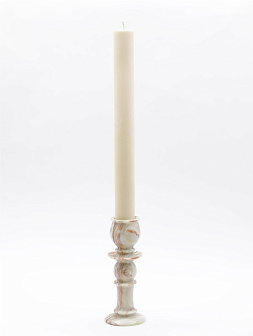 Свеча формовая столбик (35см, D35, 15ч), БЕЛАЯ