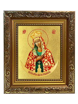 Икона Божией Матери "Остробрамская" с золочением поталью, 03О3-УЛ