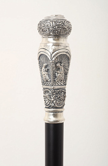 Посох №14 разборный серебро чеканка (УИН)
