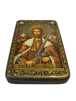 Икона из дуба ''Александр Невский''