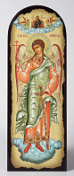 Икона на МДФ 18х50 арочная, объёмная печать, лак Ангел-Хранитель