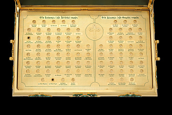 Ковчег для частиц святых мощей №18 золочение эмаль