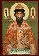 Царская Икона 006 Царь Иоанн Милостивый (Грозный), 21х30 на зеленом