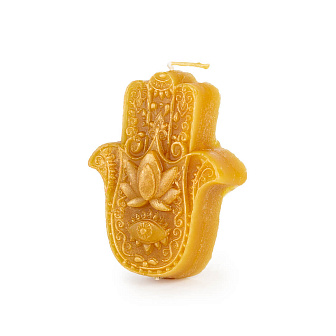 Свеча формовая Хамса (рука Фатимы), ЖЕЛТАЯ