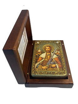 Икона из дуба ''Александр Невский''
