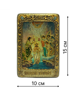 Икона ''Спас в силах'' ручной работы из дуба в футляре