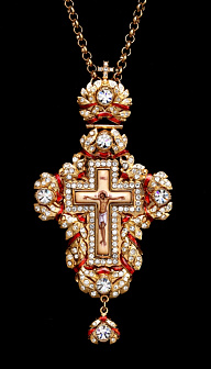 Крест наперсный №27 / золочение / серебро эмаль (УИН)