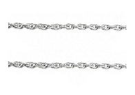 Цепь кордовая (веревка), серебро 925 пробы, родий