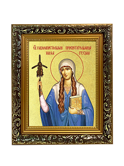Икона "Нина Грузинская", cв. равноап., с золочением поталью, 10Н4-УЛ