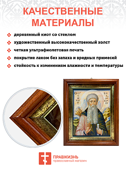 Икона Арсений Великий Преподобный на холсте 033