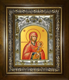 Икона Лиддская икона Божией Матери, в деревяном киоте