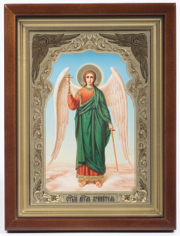 Икона в киоте 18х24 сложный №2, конгрев Ангел-Хранитель (ростовой) №2