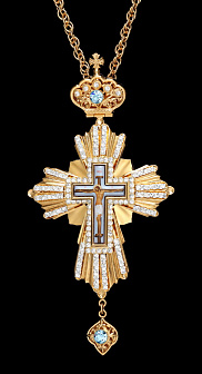 Крест наперсный №  92 камни /золочение/