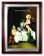 Икона на стекле №2 32х45, в киоте с подсветкой Рождество Богородицы