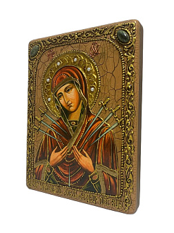 Икона Богородица Умягчение злых сердец из дуба