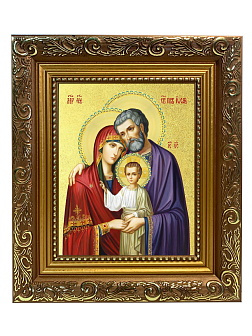 Икона "Святое Семейство" с золочением поталью, 07С1-УЛ