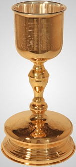 Потир-чаша 1.5 с вкладышем(мельхиор) серебрение золочение